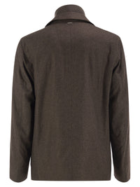 Herno Men Silk And Cashmere Tailored Jacket With Removable Inner Bib