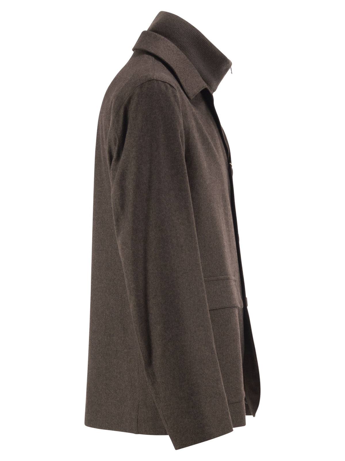 Herno Men Silk And Cashmere Tailored Jacket With Removable Inner Bib