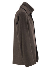 Herno Men Silk And Cashmere Tailored Jacket With Removable Inner Bib