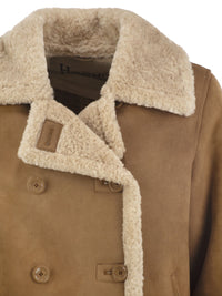 Herno Women Faux Shearling Jacket With Double-Breasted Fastening