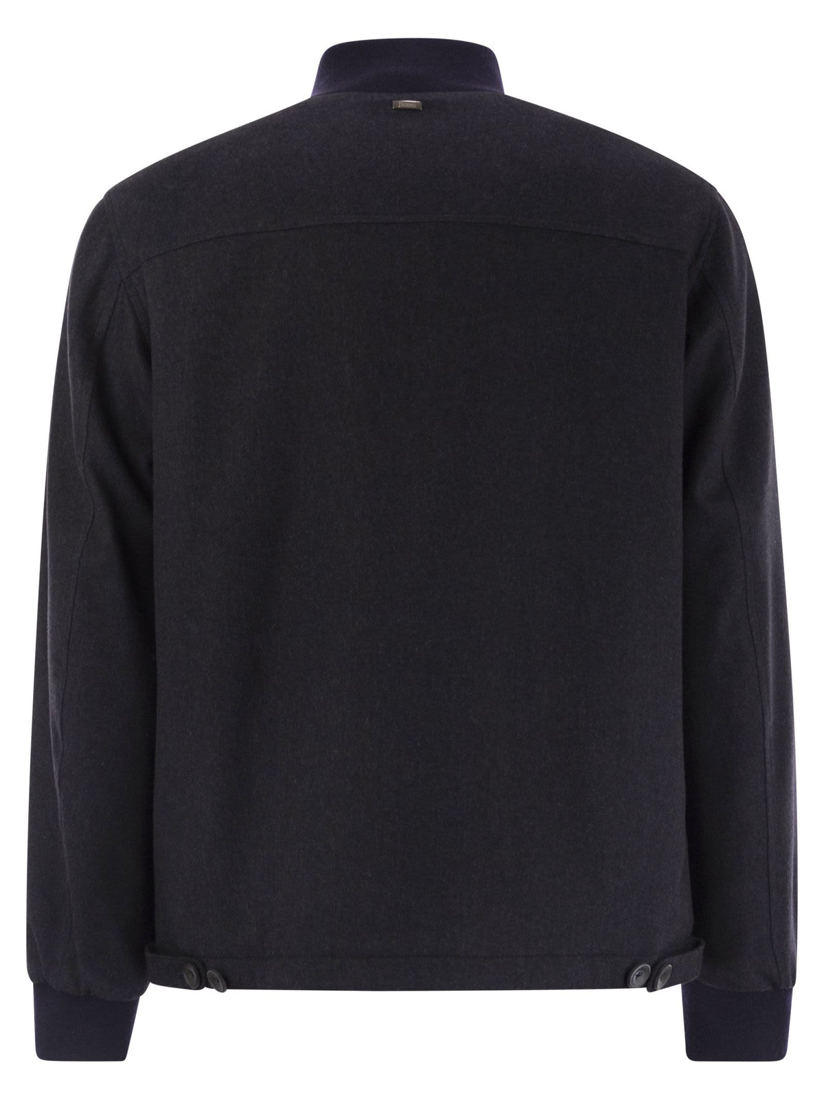 Herno Men Silk And Cashmere Bomber Jacket
