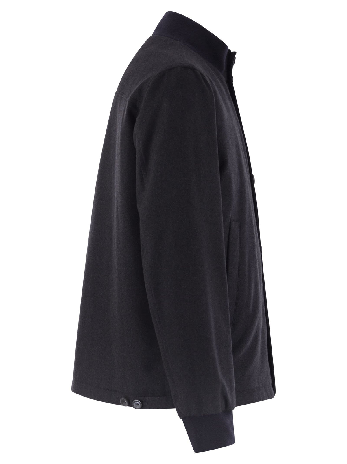 Herno Men Silk And Cashmere Bomber Jacket