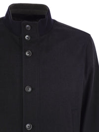 Herno Men Silk And Cashmere Bomber Jacket