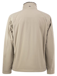 Herno Men Padded Technical Jacket With Stand Collar And Faux Fur Lining