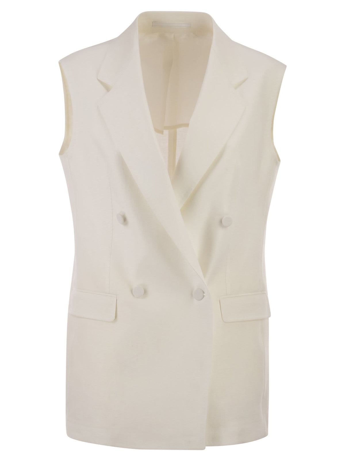 Tagliatore Women Double-Breasted Linen Waistcoat
