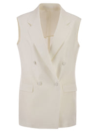 Tagliatore Women Double-Breasted Linen Waistcoat