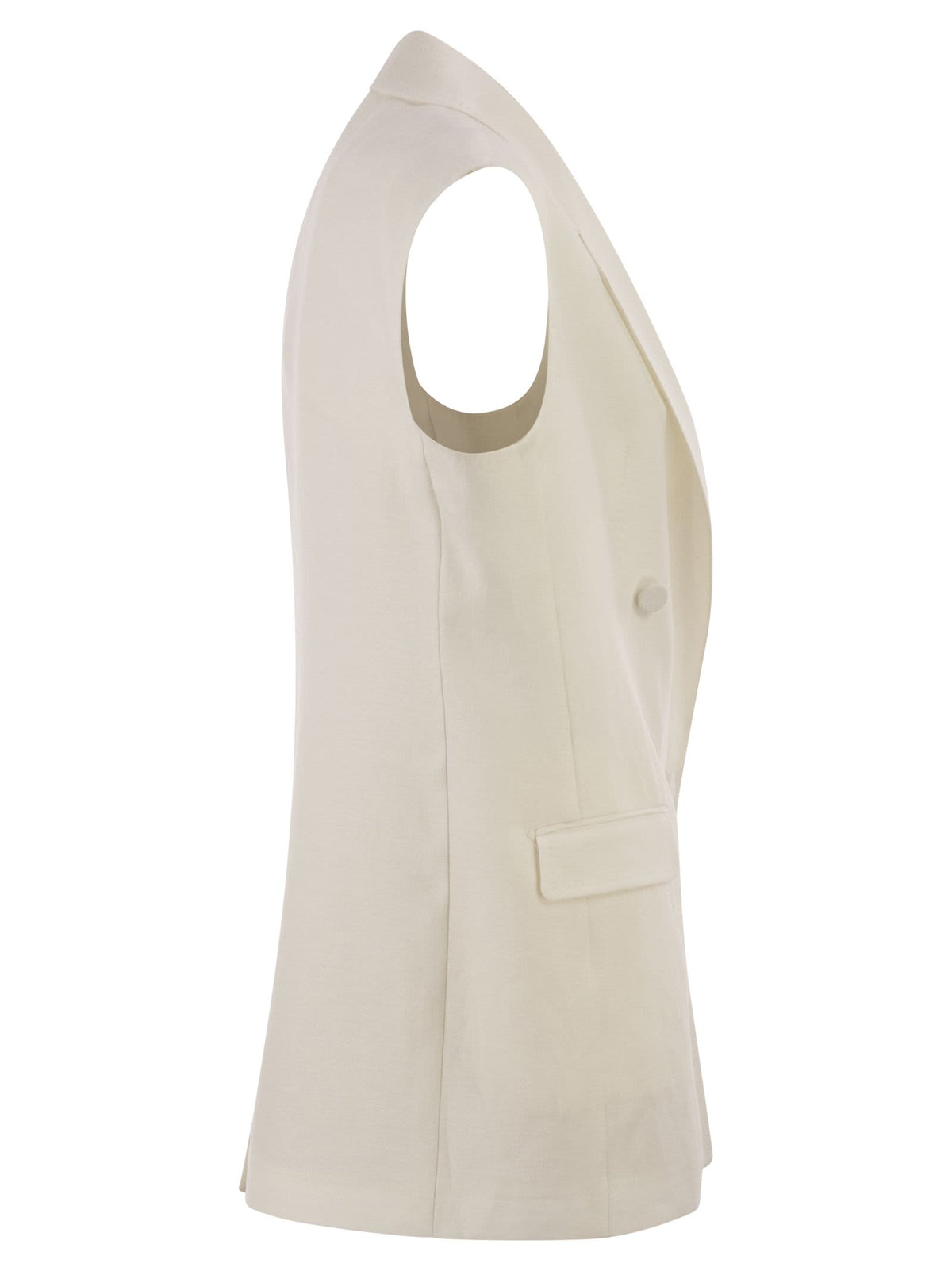 Tagliatore Women Double-Breasted Linen Waistcoat