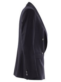 Tagliatore Women Virgin Wool And Silk Double-Breasted Blazer