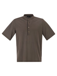 Herno Men Jersey Polo Shirt With Seraph Collar
