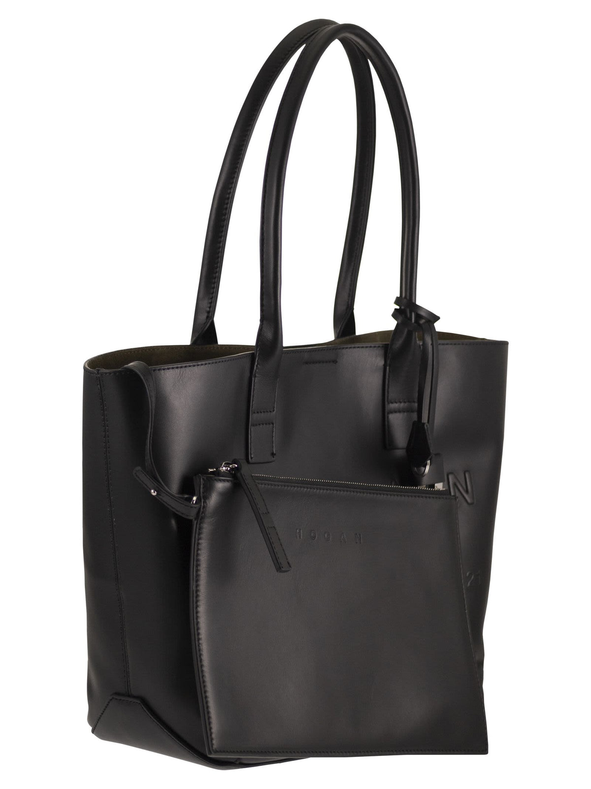 HOGAN Hogan Women Leather Tote Bag With Embossed Logo