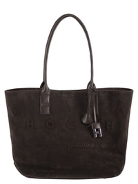 HOGAN Hogan Women Suede Tote Bag With Embossed Logo