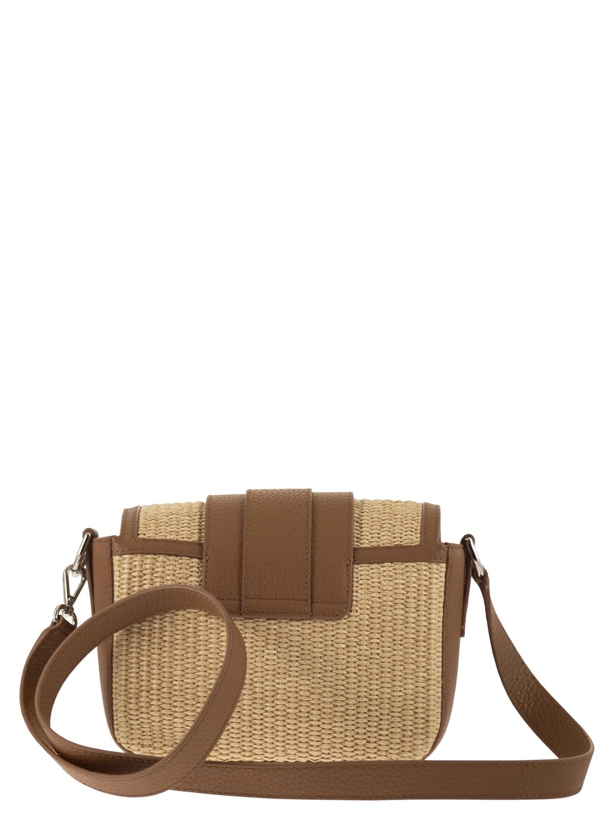 Hogan Women Trendy Flap Bag In Raffia And Leather