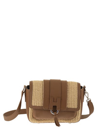 Hogan Women Trendy Flap Bag In Raffia And Leather
