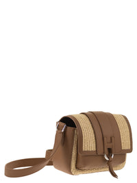 Hogan Women Trendy Flap Bag In Raffia And Leather