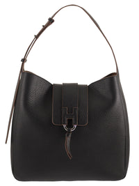HOGAN Hogan Women Hammered Leather Shoulder Bag With H Detail