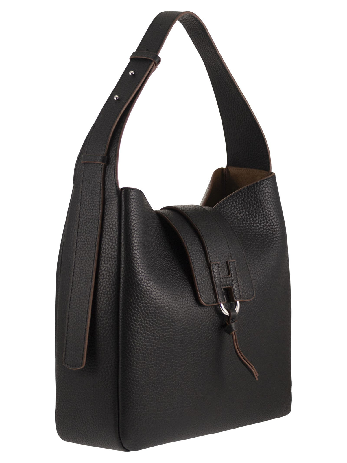HOGAN Hogan Women Hammered Leather Shoulder Bag With H Detail