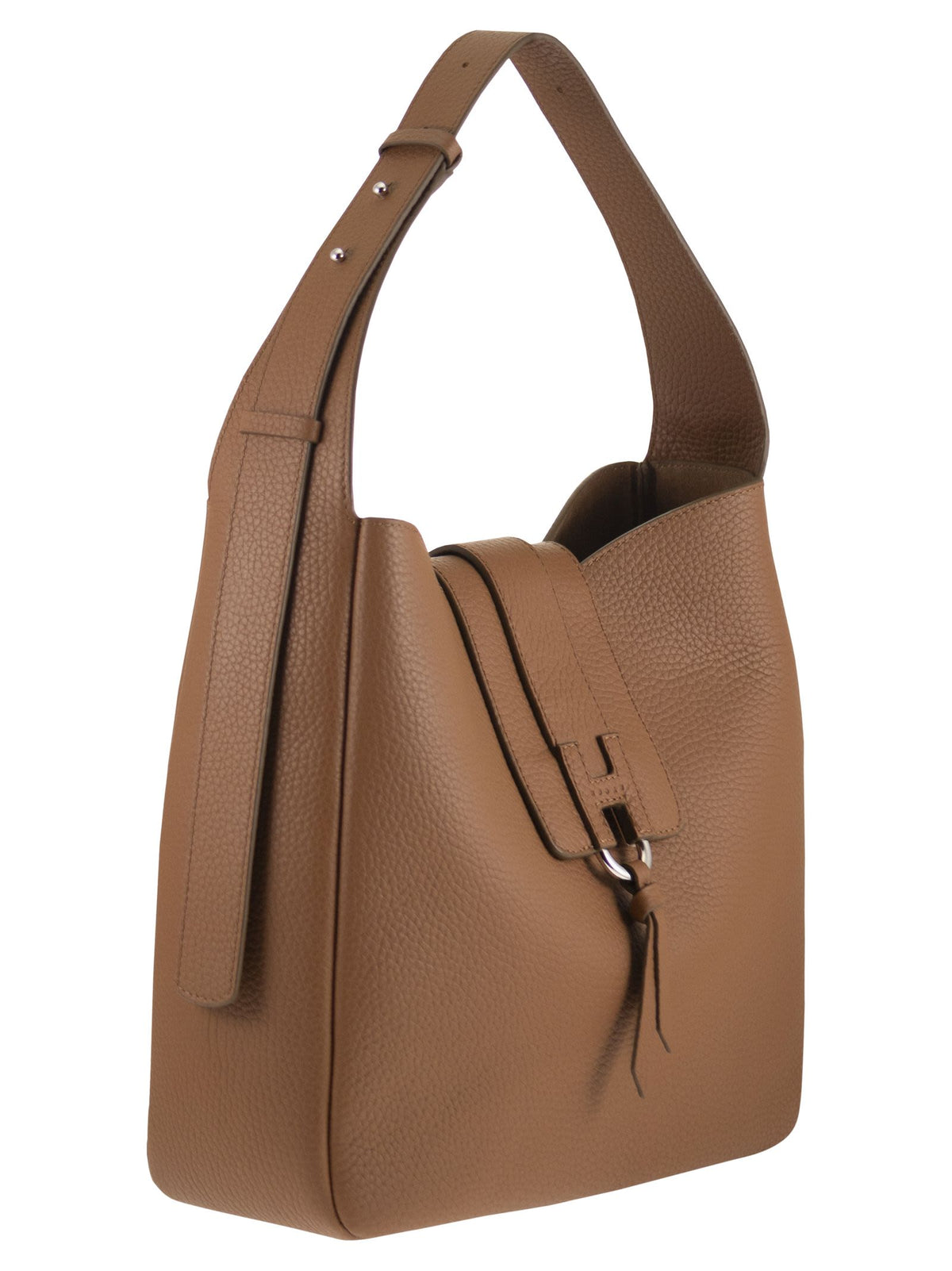 HOGAN Hogan Women Hammered Leather Shoulder Bag With H Detail