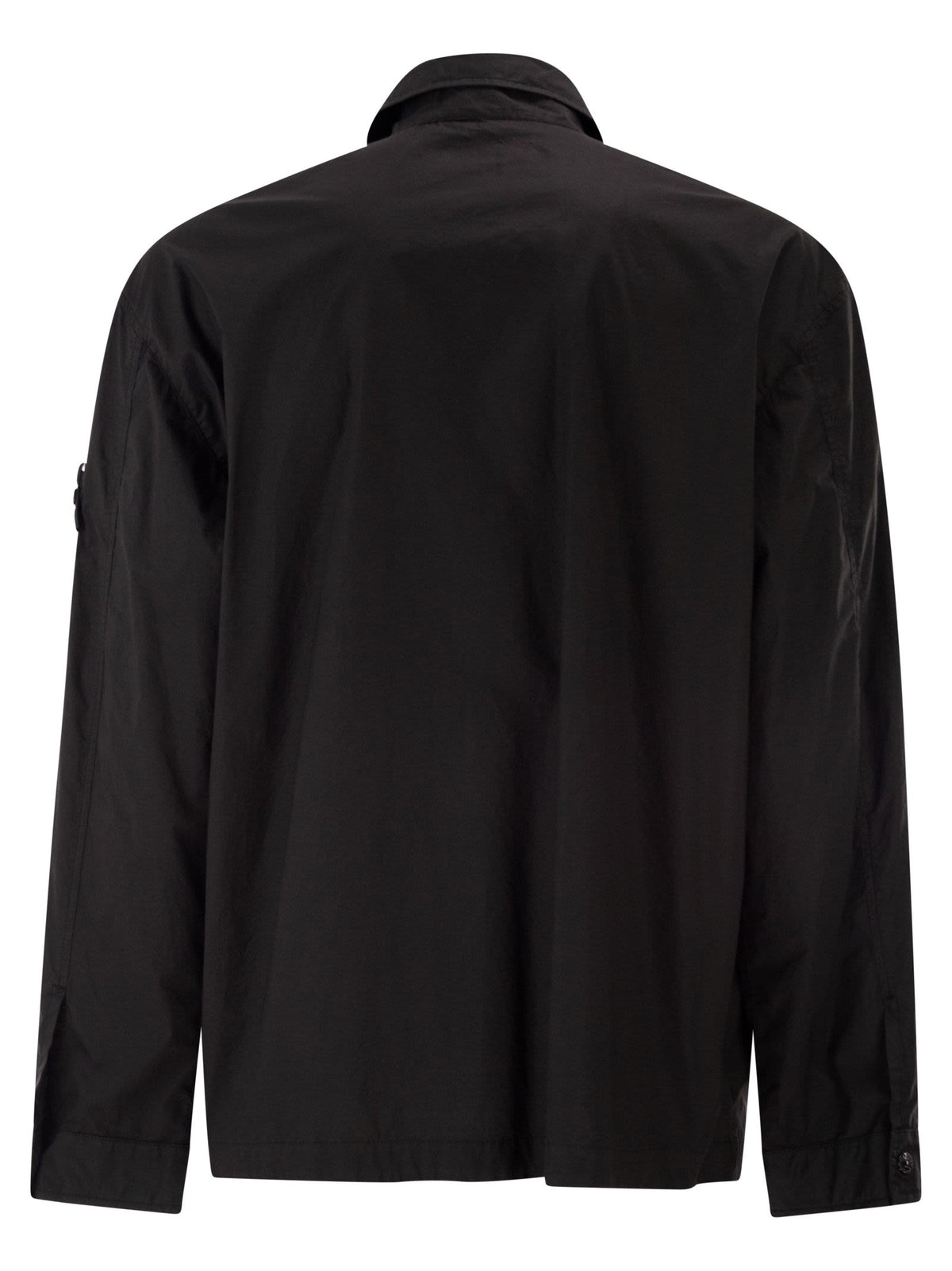 Stone Island Men Comfort Fit Overshirt With Press Studs