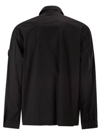 Stone Island Men Comfort Fit Overshirt With Press Studs