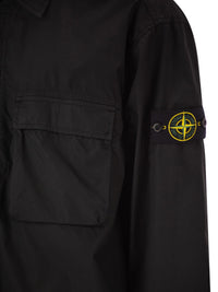Stone Island Men Comfort Fit Overshirt With Press Studs