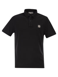 Stone Island Men Regular Fit Short-Sleeved Polo Shirt With Compass Patch