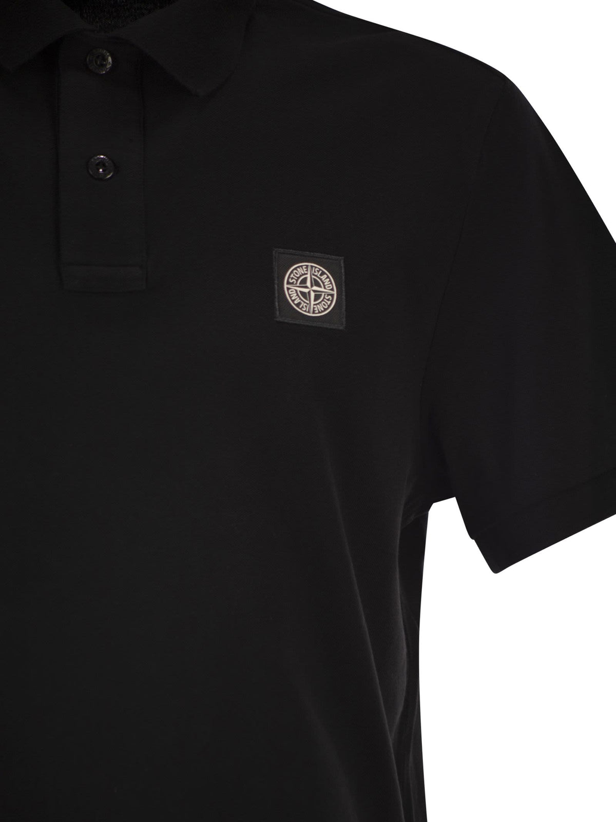 Stone Island Men Regular Fit Short-Sleeved Polo Shirt With Compass Patch