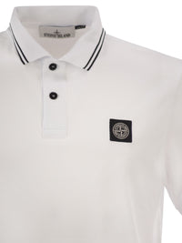 Stone Island Men Slim Fit Short Sleeve Polo Shirt With Compass Patch