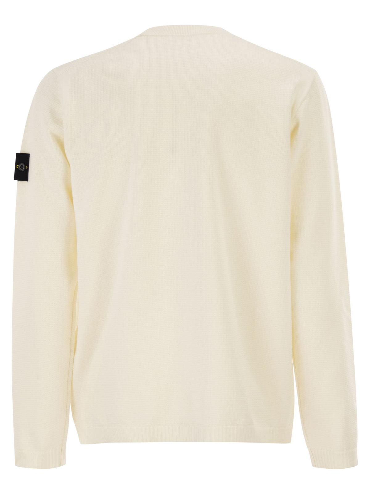 Stone Island Men Loose-Fitting Ribbed Crew Neck Jumper