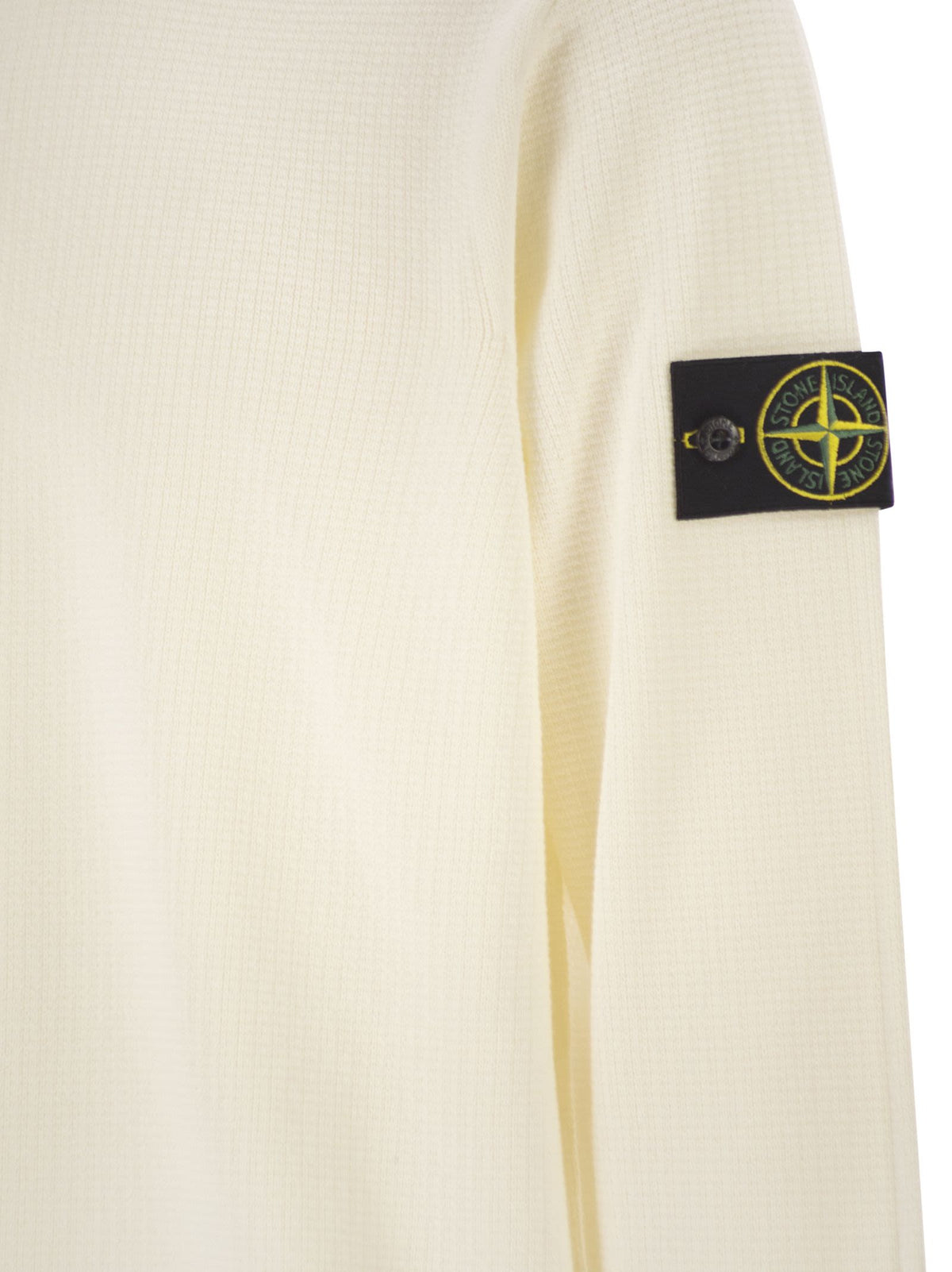 Stone Island Men Loose-Fitting Ribbed Crew Neck Jumper