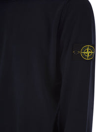 Stone Island Men Crew Neck Jumper With Small Lapel