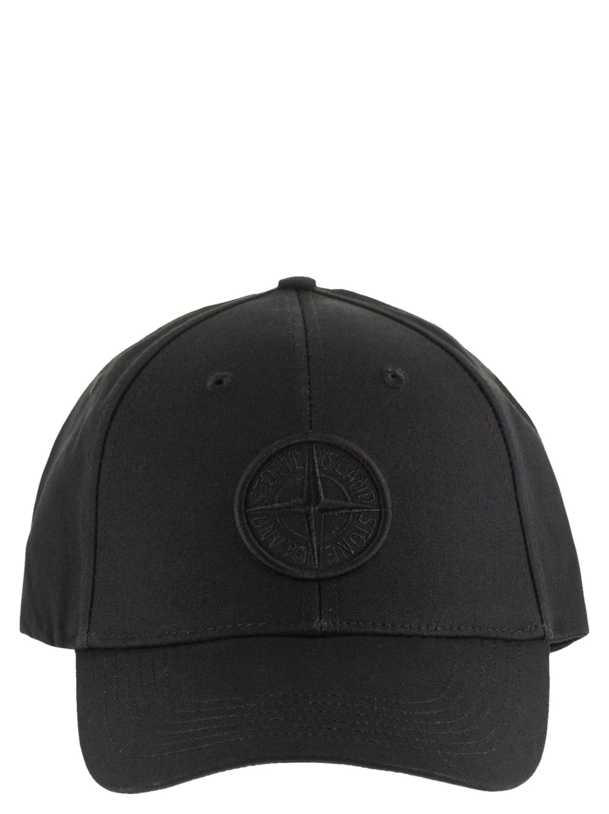 Stone Island Men Cap With Embroidered Compass Logo