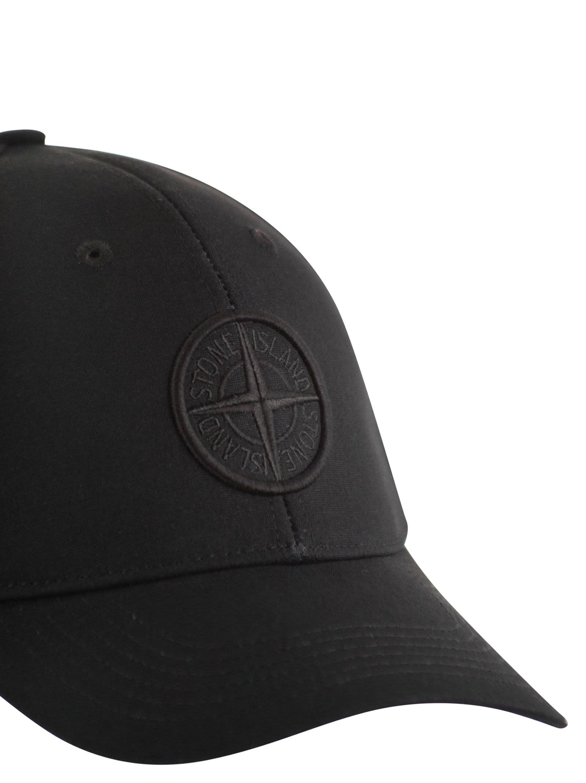 Stone Island Men Cap With Embroidered Compass Logo