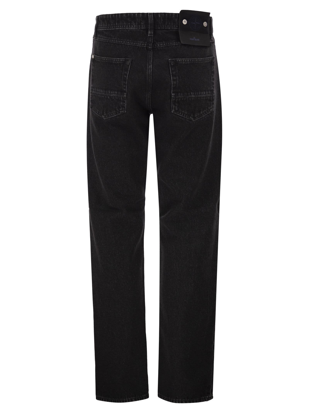 Stone Island Men Straight-Leg Five-Pocket Cotton Jeans