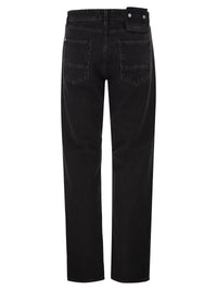 Stone Island Men Straight-Leg Five-Pocket Cotton Jeans