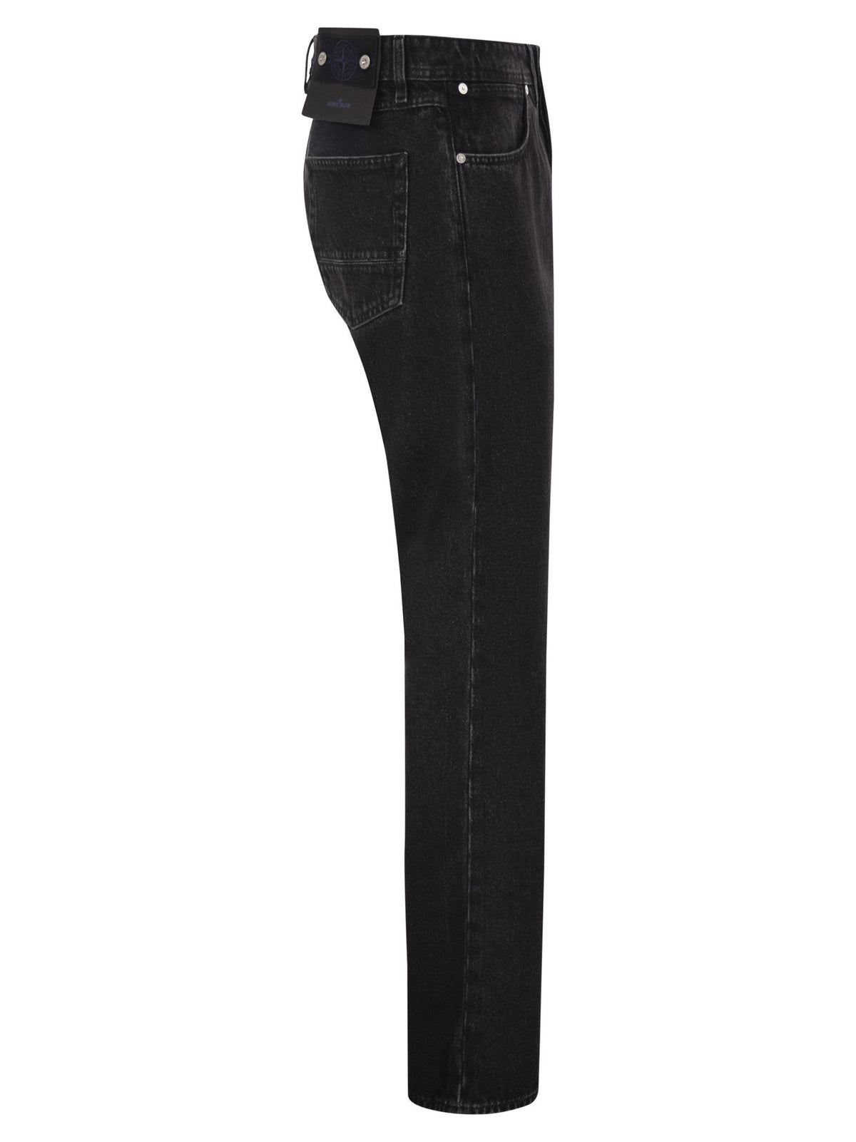 Stone Island Men Straight-Leg Five-Pocket Cotton Jeans