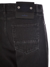 Stone Island Men Straight-Leg Five-Pocket Cotton Jeans