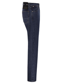 Stone Island Men Blue Straight-Leg Five-Pocket Cotton Jeans