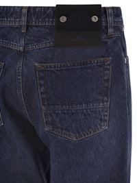 Stone Island Men Blue Straight-Leg Five-Pocket Cotton Jeans