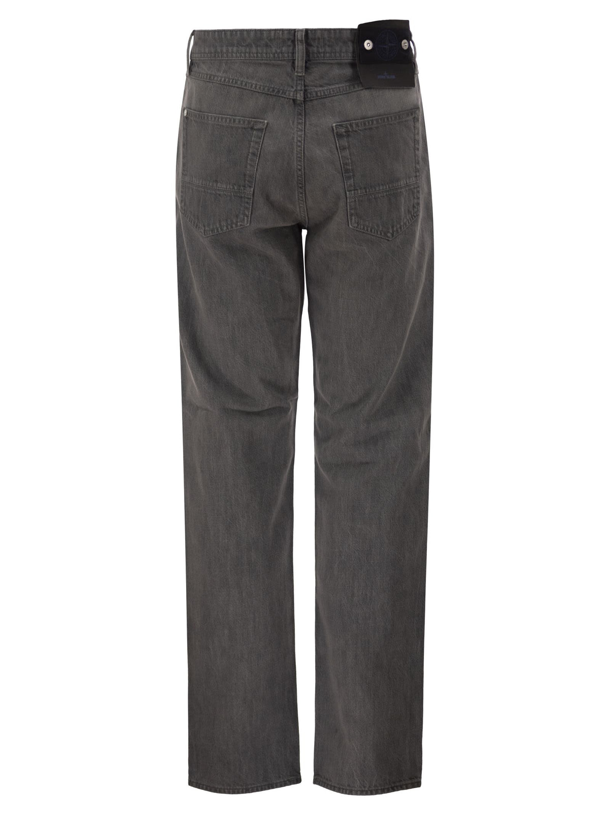 STONE ISLAND Stone Island Men Grey Straight-Leg Five-Pocket Cotton Jeans