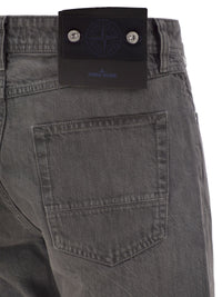 STONE ISLAND Stone Island Men Grey Straight-Leg Five-Pocket Cotton Jeans