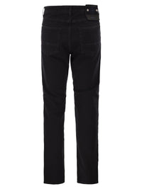 STONE ISLAND Stone Island Men Black Straight-Leg Five-Pocket Stretch Cotton Jeans