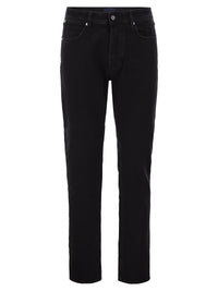 STONE ISLAND Stone Island Men Black Straight-Leg Five-Pocket Stretch Cotton Jeans