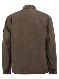 Stone Island Men Corduroy Overshirt With Compass Badge