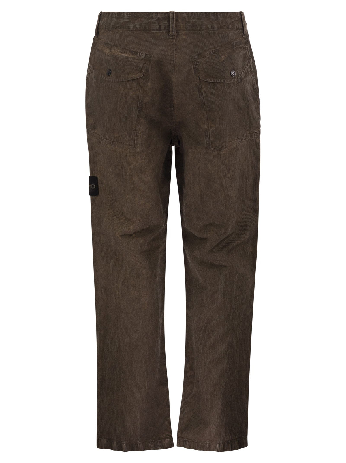 Stone Island Men Garment-Dyed Corduroy Trousers