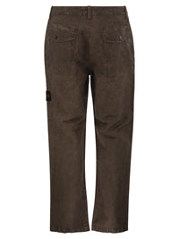 Stone Island Men Garment-Dyed Corduroy Trousers