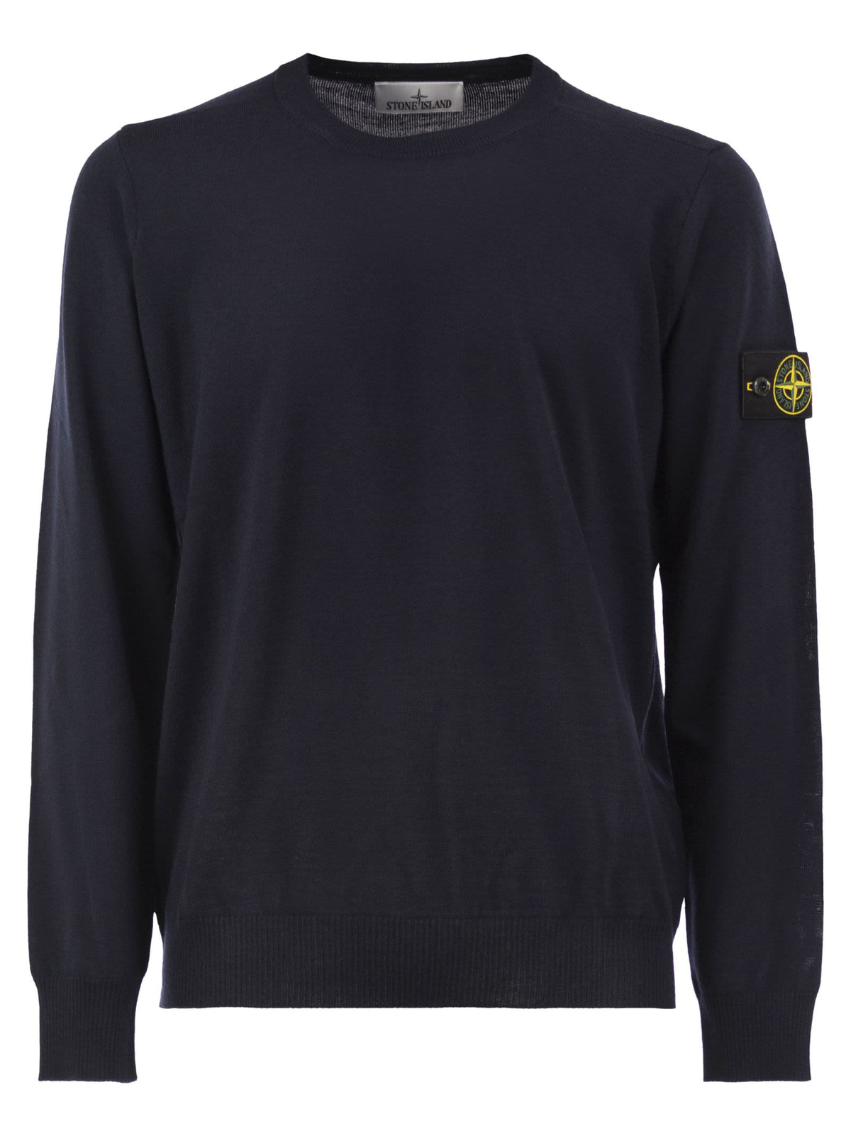 Stone Island Men Round-Neck Jumper With Embossed Stitching