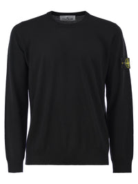 Stone Island Men Round-Neck Jumper With Embossed Stitching