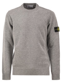 Stone Island Men Crew-Neck Jumper With Reverse Stitch Details