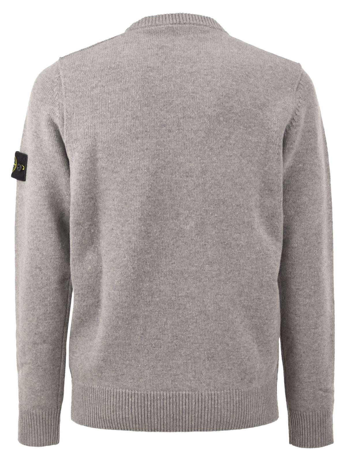 Stone Island Men Crew-Neck Jumper With Reverse Stitch Details
