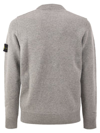 Stone Island Men Crew-Neck Jumper With Reverse Stitch Details